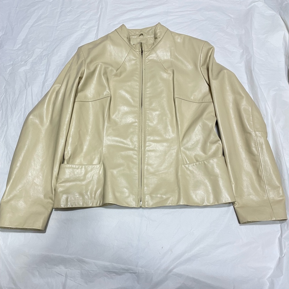 Pelle studio Cream Leather Jacket for Women